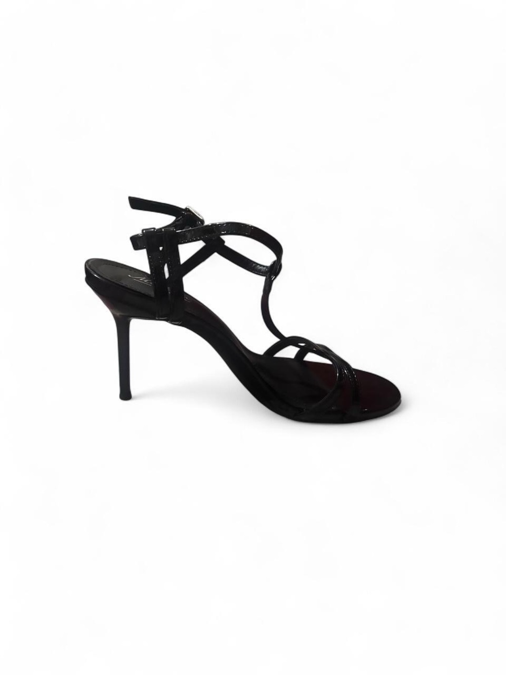 Black Patent Strappy Stiletto Sandals NWT